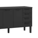 Ver imagem 4 de Armário de Cozinha 144cm 100% Aço 3 Porta e 4 Gavetas Balcão:Preto