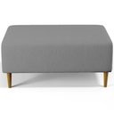 Ver imagem 6 de Puff Decorativo Sala de Estar Cléo W01 Pés Palito 90 cm - Lyam Decor Cléo Pés Palito Linho Cinza Esc