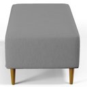 Ver imagem 7 de Puff Decorativo Sala de Estar Cléo W01 Pés Palito 90 cm - Lyam Decor Cléo Pés Palito Linho Cinza Esc
