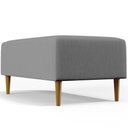 Ver imagem 3 de Puff Decorativo Sala de Estar Cléo W01 Pés Palito 90 cm - Lyam Decor Cléo Pés Palito Linho Cinza Esc