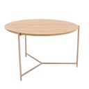 Ver imagem 2 de Mesa de Centro Oriente Redonda Nacional Móveis 61 Cm (largura) Tampo Mdf Amêndoa Base Metal