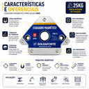 Ver imagem 7 de Esquadro Magnetico 25kg 4 Peças Industrial - Soldaforte