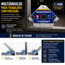 Ver imagem 3 de Esquadro Magnetico 25kg 4 Peças Industrial - Soldaforte