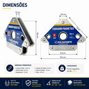 Ver imagem 2 de Esquadro Magnetico 25kg 4 Peças Industrial - Soldaforte