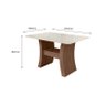 CONJUNTO SALA DE JANTAR BÉLGICA 1,35 X 0,90 COM 6 CADEIRAS AMÊNDOA 73B - 3