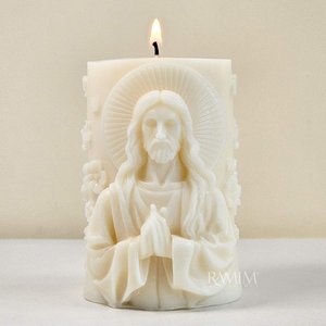 Vela Decorativa Cilíndrica Cristo 320g
