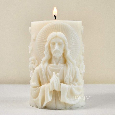 Vela Decorativa Cilíndrica Cristo 320g