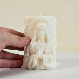 Vela Decorativa Cilíndrica Cristo 320g - 5