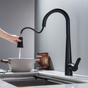 Ver imagem 5 de Torneira Misturador Monocomando Preto Fosco Gourmet Bica com Ducha Extensível para Cozinha