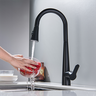 Torneira Misturador Monocomando Preto Fosco Gourmet Bica com Ducha Extensível para Cozinha - 3