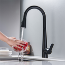 Ver imagem 3 de Torneira Misturador Monocomando Preto Fosco Gourmet Bica com Ducha Extensível para Cozinha