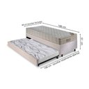 Ver imagem 2 de Bicama Box 88x188 Suede Bege com Colchão Airtech Ortobom