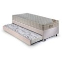 Ver imagem 4 de Bicama Box 88x188 Suede Bege com Colchão Airtech Ortobom