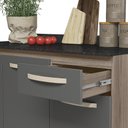 Ver imagem 5 de Cozinha Compacta 8 Portas Carvalho Nature Chumbo Fit Nicioli