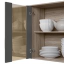 Ver imagem 6 de Cozinha Compacta 8 Portas Carvalho Nature Chumbo Fit Nicioli