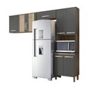 Ver imagem 2 de Cozinha Compacta 8 Portas Carvalho Nature Chumbo Fit Nicioli