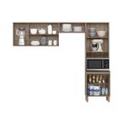 Ver imagem 3 de Cozinha Compacta 8 Portas Carvalho Nature Chumbo Fit Nicioli