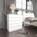 Ver imagem 3 de Cômoda Premium 5 Gavetas 1 Portas Tcil Móveis Cor:neve