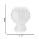 Ver imagem 5 de Vaso Decorativo Rosto em Cerâmica Branco 18x14 cm - D’Rossi
