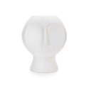 Ver imagem 1 de Vaso Decorativo Rosto em Cerâmica Branco 18x14 cm - D’Rossi