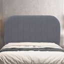 Ver imagem 1 de Cabeceira Cama Box Casal Estofada Orgânica 140cm Alice W01 Suede Cinza - Lyam Decor