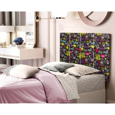 Painel Cabeceira Box Infatil 0,90 Valentina Cor Love - Comprar Moveis em Casa