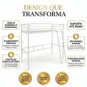 Ver imagem 6 de Beliche Suspenso de Ferro Solteiro - Nick:Branco