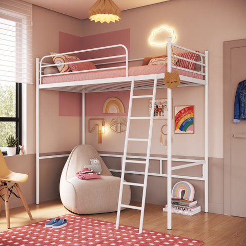 Beliche Suspenso de Ferro Solteiro - Nick:branco