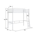 Ver imagem 5 de Beliche Suspenso de Ferro Solteiro - Nick:branco