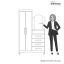 Ver imagem 6 de Guarda-roupa Cômoda New Capri Albatroz - Cinamomo/off White