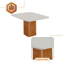 Ver imagem 6 de Mesa de Jantar Eloise Canto Copo 4 Cadeiras Moderna Mobília Veludo Marrom/off White/naturale
