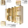 Guarda-roupa Modulado Reflecta Innova 7 Portas 260cm x 240cm MOD 009 100% MDF - 6