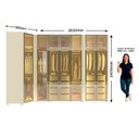 Ver imagem 6 de Guarda-Roupa Modulado Reflecta Innova 7 Portas 260cm x 240cm Mod 009 100% MDF Bege/Off White