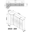 Ver imagem 4 de Guarda-Roupa Modulado Reflecta Innova 7 Portas 260cm x 240cm Mod 009 100% MDF Bege/Off White