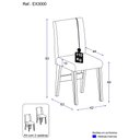 Ver imagem 4 de Conjunto 2 Cadeiras de Jantar Tokio Multimóveis Preto/Grafite