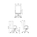 Ver imagem 2 de Cadeira de Escritório Giratória Base Preta e Braço de Alumínio Presidente Infinity Martiflex Bege