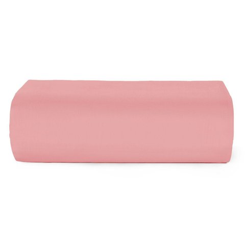 Lençol Avulso Queen Size Crystal C/ Elástico Salmão 100% Algodão Teka
