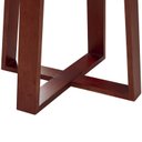 Ver imagem 5 de Mesa de Jantar 4 Lugares Retangular Isis Tampo de Vidro Off-White Pés em Madeira Maciça Imbuia