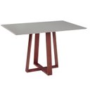 Ver imagem 3 de Mesa de Jantar 4 Lugares Retangular Isis Tampo de Vidro Off-White Pés em Madeira Maciça Imbuia