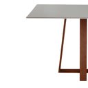 Ver imagem 7 de Mesa de Jantar 4 Lugares Retangular Isis Tampo de Vidro Off-White Pés em Madeira Maciça Imbuia