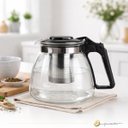 Ver imagem 7 de Bule Chaleira de Vidro 1000ml com Coador Aço Inox para Chá e Café