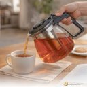 Ver imagem 3 de Bule Chaleira de Vidro 1000ml com Coador Aço Inox para Chá e Café