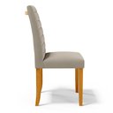 Ver imagem 7 de Cadeira de Sala de Jantar Estofada Veiga Madeira Maciça Suede Bege G78 - Gran Belo Cadeira de Jantar