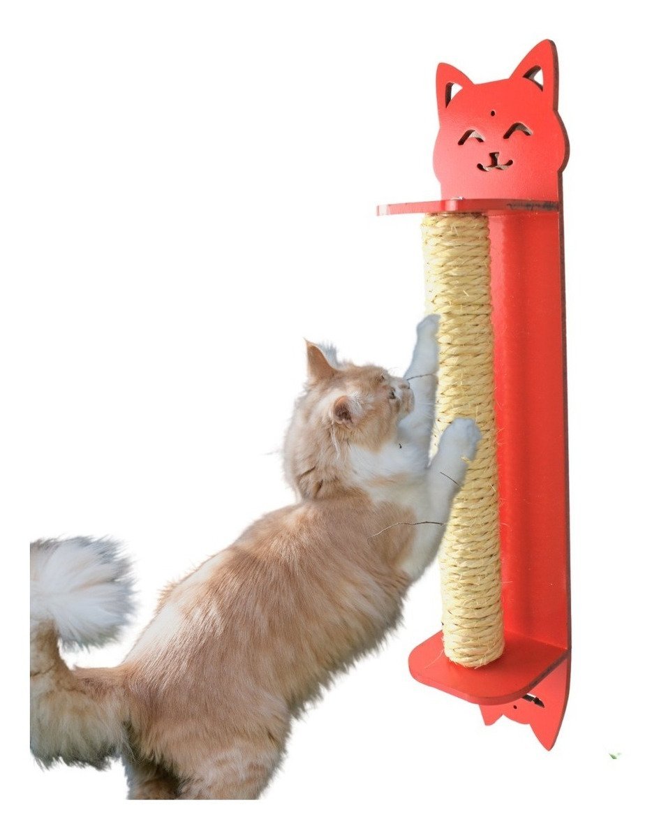 Arranhador Para Gatos ComSaf - Sisal Natural - Montagem Parede Ou Chão - 2 Peças Com Parafusos