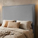 Ver imagem 7 de Cabeceira para Cama Box Queen Size Virella 160cm Moderna com Frame Linho Cinza - Desk Design
