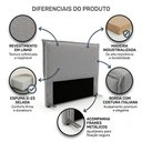 Ver imagem 4 de Cabeceira para Cama Box Queen Size Virella 160cm Moderna com Frame Linho Cinza - Desk Design