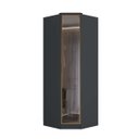 Ver imagem 1 de Guarda Roupa Ravi Canto 1 Porta Reflecta com LED Grafitto