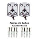 Ver imagem 2 de Gancho De Rede, Reforçado, Modelo Classic,Cromado,200Kg