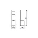 Ver imagem 3 de Papeleira com Lixeira Quada Coluna - Crismoe