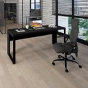 Ver imagem 1 de Escrivaninha Industrial 190cm X 60cm Pés Metal F5 Office